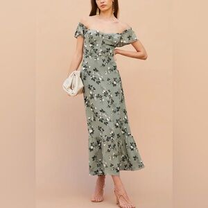 Reformation Butterfly Dress in Verde NWT